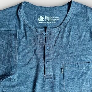 Woolly Shirt Mens XL Gray Henley 100% Merino Wool Short Sleeve Base Layer Short